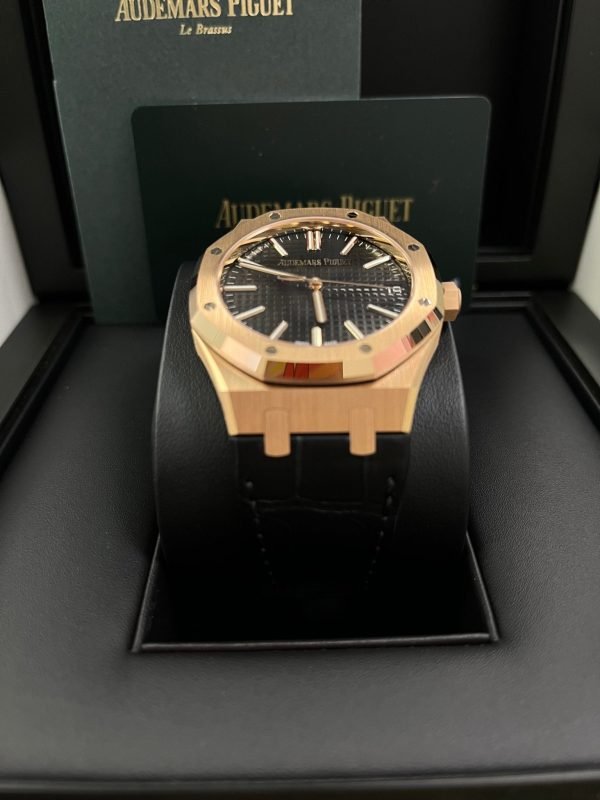 AS Piguet Royal Oak 41mm Rose Gold Black Dial 15510OR.OO.D002CR.02 - Image 2