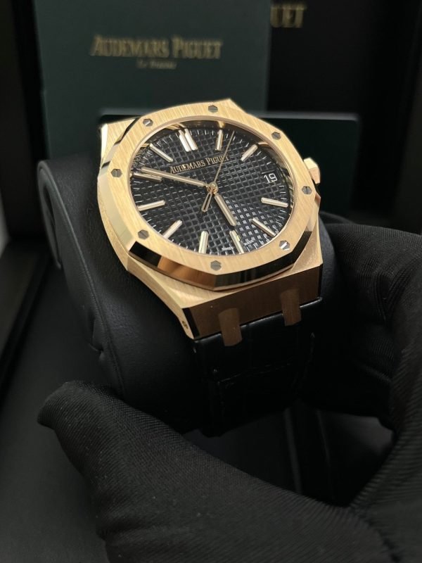 AS Piguet Royal Oak 41mm Rose Gold Black Dial 15510OR.OO.D002CR.02 - Image 12