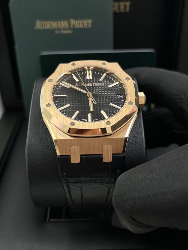 AS Piguet Royal Oak 41mm Rose Gold Black Dial 15510OR.OO.D002CR.02 - Image 8