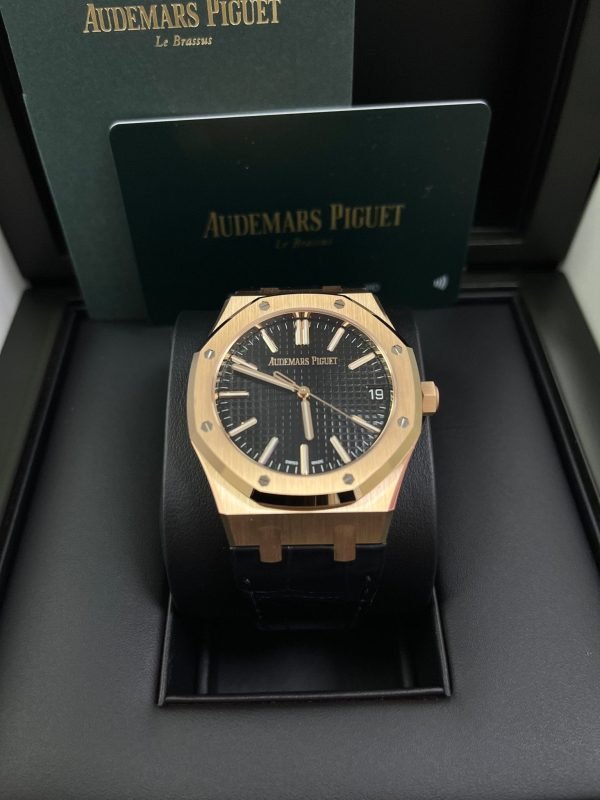 AS Piguet Royal Oak 41mm Rose Gold Black Dial 15510OR.OO.D002CR.02 - Image 3