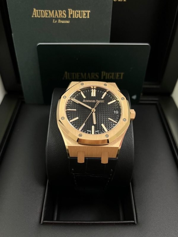 AS Piguet Royal Oak 41mm Rose Gold Black Dial 15510OR.OO.D002CR.02 - Image 10