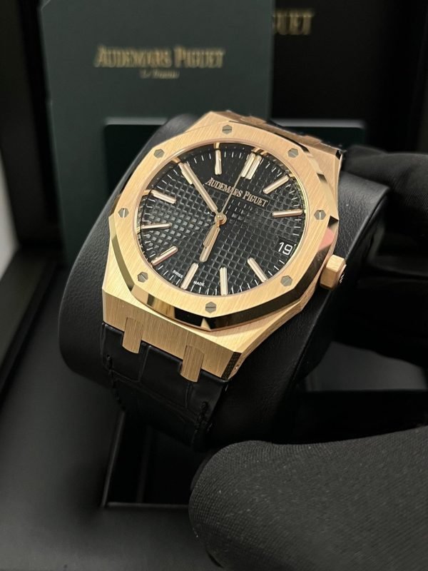 AS Piguet Royal Oak 41mm Rose Gold Black Dial 15510OR.OO.D002CR.02 - Image 13