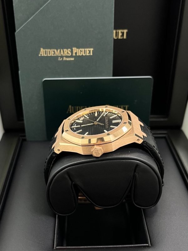 AS Piguet Royal Oak 41mm Rose Gold Black Dial 15510OR.OO.D002CR.02 - Image 5