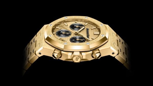 AS Piguet Royal Oak Chronograph Frosted Yellow Gold Black Subdials Reference # 26240BA.GG.1324BA.01 - Image 5