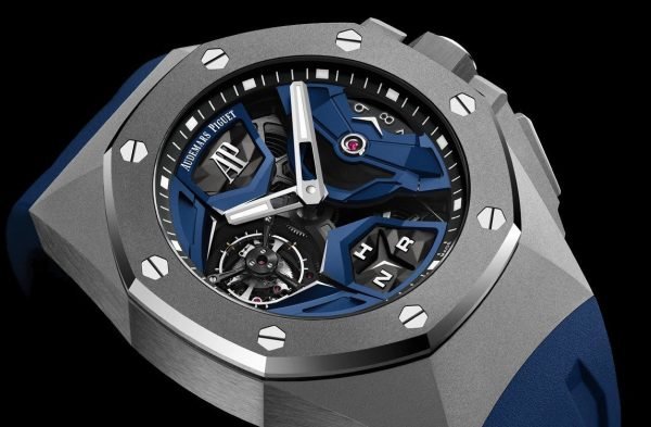 AS Piguet Royal Oak Concept Flying Tourbillon Gmt Titanium Skeleton Dial Rubber Reference # 26589IO.OO.D030CA.01 - Image 2