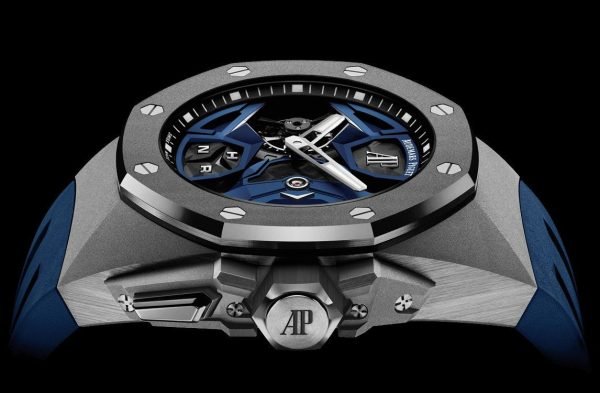 AS Piguet Royal Oak Concept Flying Tourbillon Gmt Titanium Skeleton Dial Rubber Reference # 26589IO.OO.D030CA.01 - Image 3