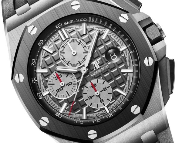 AS Piguet Royal Oak Offshore Selfwinding Chronograph/ Titanium/ Grey Dial/ Black Sub-Dials/ Grey Ceramic Bezel (Ref#26400IO.OO.A004CA.01) - Image 2