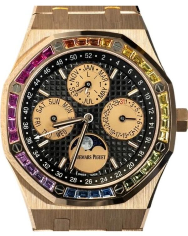 AS Piguet ROYAL OAK Perpetual Calendar Rose Gold Rainbow Limited 20 pieces (Reference 266140)