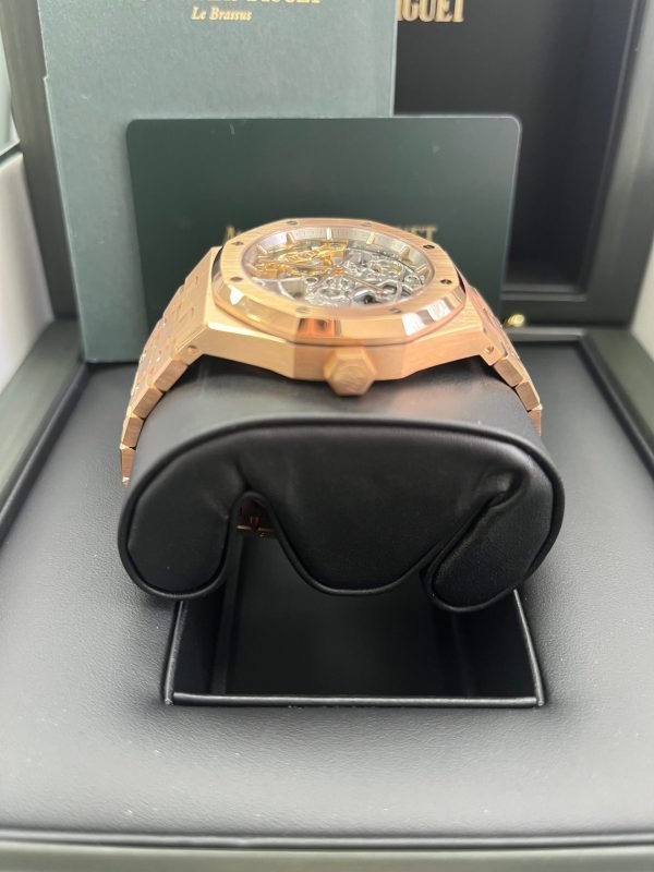 AS Piguet Royal Oak - 37mm Skeleton Rose Gold - Double Balance Wheel Openworked -PreOwned (Ref# 15467OR.OO.1256OR.01) - Image 10