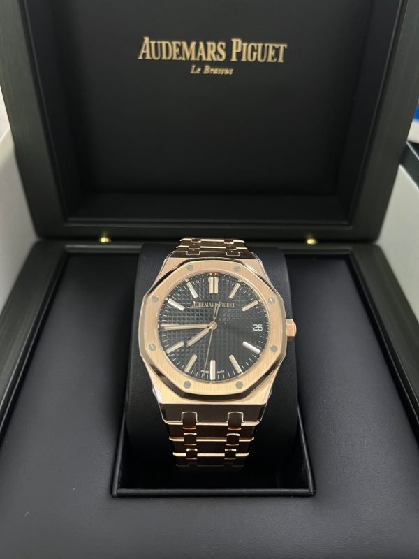 AS Piguet Royal Oak Rose Gold 41mm New 2023 Black Dial 15510OR.OO.1320OR.04 - Image 3