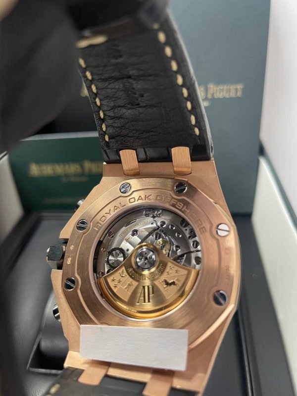 AS Piguet Royal Oak Offshore Selfwinding Chronograph / Rose Gold/ Black Dial/ Rose Sub-Dials/ Ceramic Bezel (Ref#26470OR.OO.A002CR.02) - Image 5