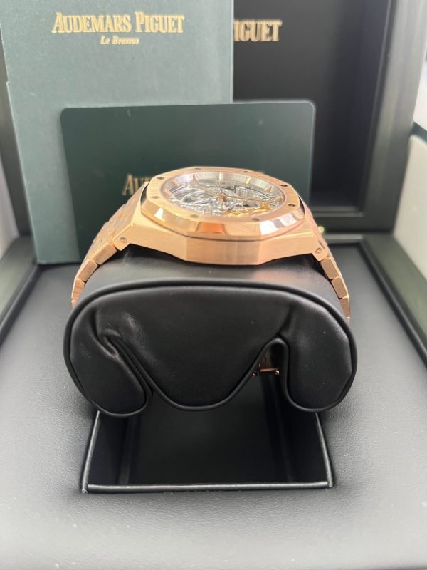 AS Piguet Royal Oak - 37mm Skeleton Rose Gold - Double Balance Wheel Openworked -PreOwned (Ref# 15467OR.OO.1256OR.01) - Image 9