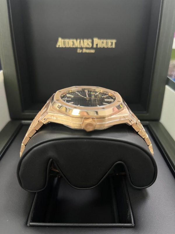 AS Piguet Royal Oak Rose Gold 41mm New 2023 Black Dial 15510OR.OO.1320OR.04 - Image 8