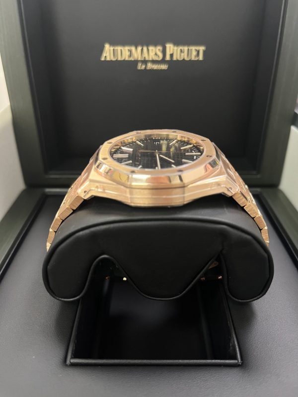 AS Piguet Royal Oak Rose Gold 41mm New 2023 Black Dial 15510OR.OO.1320OR.04 - Image 2