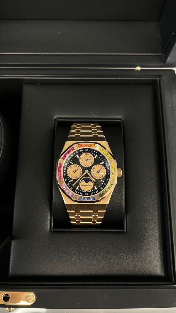 AS Piguet ROYAL OAK Perpetual Calendar Rose Gold Rainbow Limited 20 pieces (Reference 266140) - Image 3