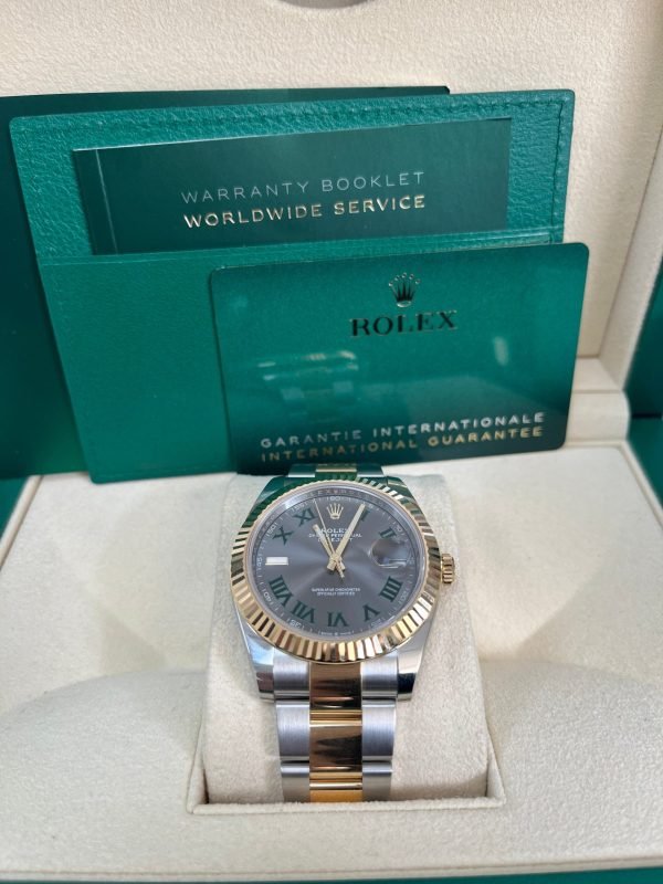 Datejust 41mm Wimbledon Two Tone Yellow Gold/Steel Oyster Bracelet Fluted Bezel (Ref 126333) - Image 3