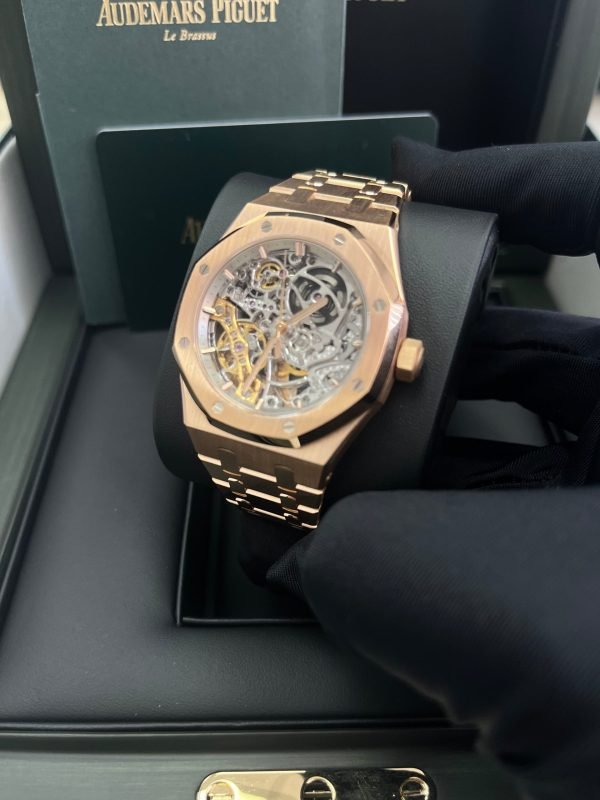 AS Piguet Royal Oak - 37mm Skeleton Rose Gold - Double Balance Wheel Openworked -PreOwned (Ref# 15467OR.OO.1256OR.01) - Image 6