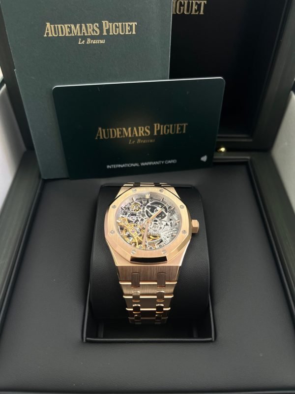 AS Piguet Royal Oak - 37mm Skeleton Rose Gold - Double Balance Wheel Openworked -PreOwned (Ref# 15467OR.OO.1256OR.01) - Image 3