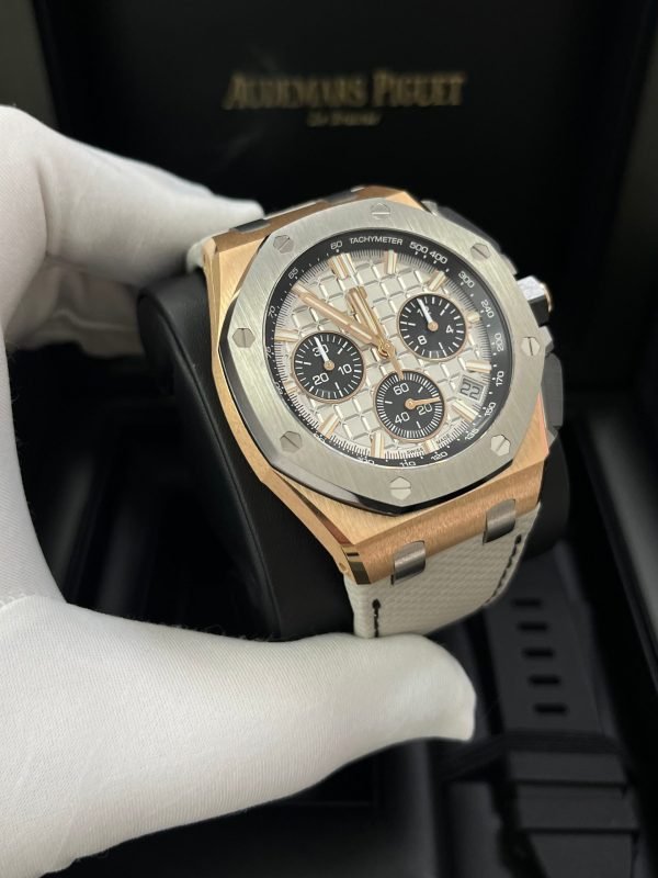 AS Piguet Royal Oak Offshore Chronograph 43mm Chronograph 18k Rose Gold and Titanium Grey Dial Ref# 26420OI.OO.A015VE.01 - Image 7