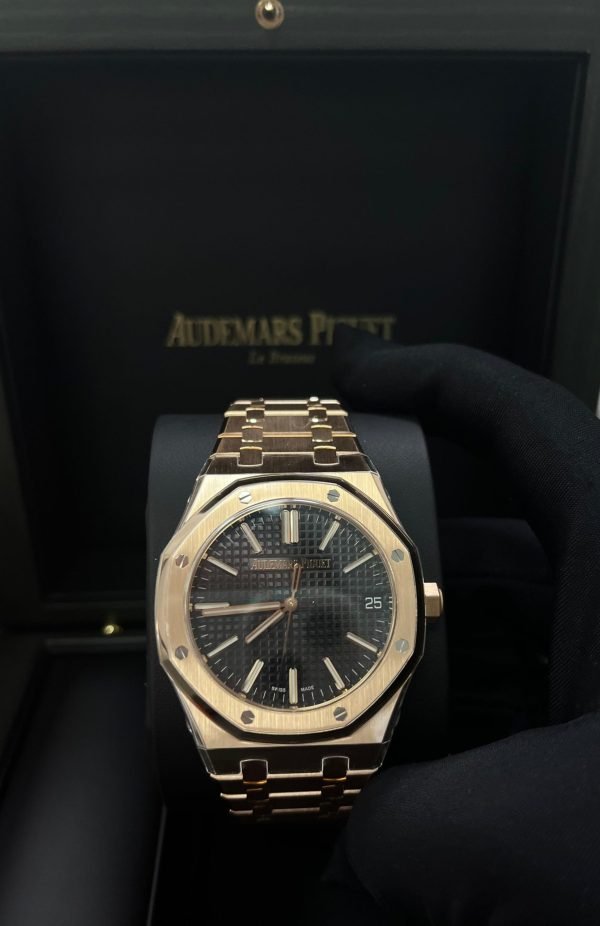 AS Piguet Royal Oak Rose Gold 41mm New 2023 Black Dial 15510OR.OO.1320OR.04 - Image 4