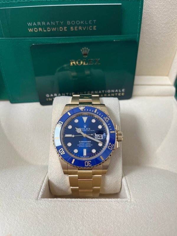 R Yellow Gold Submariner Date Watch - Blue Bezel - Blue Dial - (REF# 126618LB) - Image 3