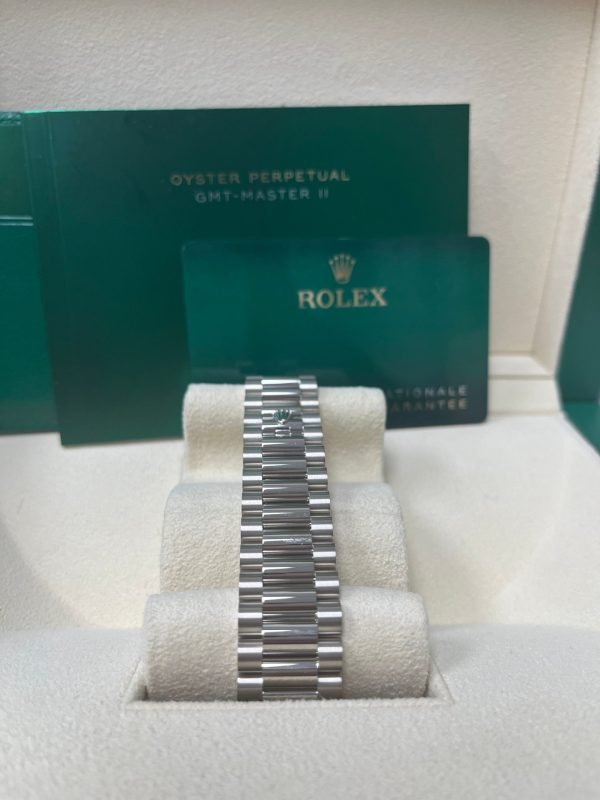 R White Gold Day-Date 40 Watch - Bezel - Olive Green Bevelled Roman Dial - President Bracelet (Ref# 228349RBR) - Image 2