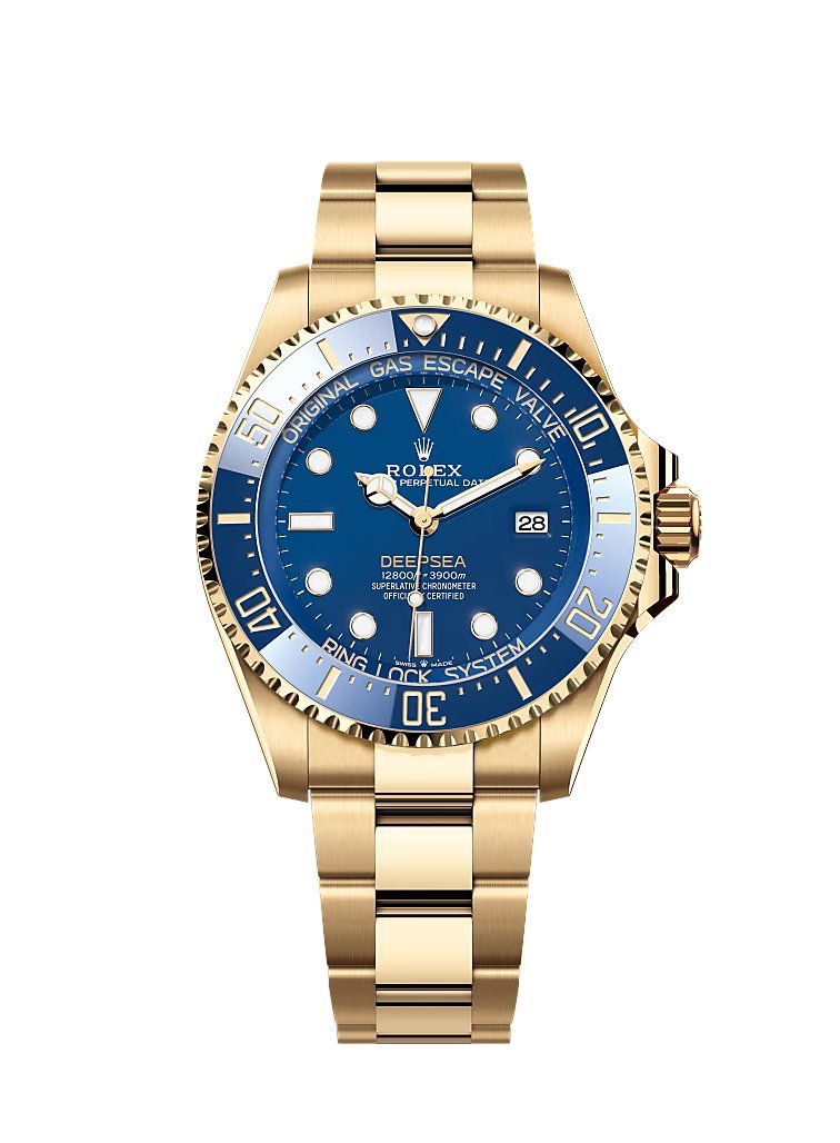 R Sea-Dweller Deepsea 44mm Yellow Gold Blue Dial 136668LB