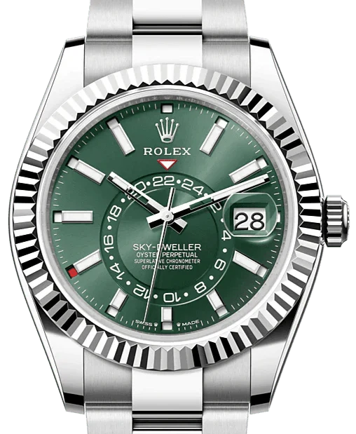 R Sky-Dweller 42 mm Oystersteel and White Gold Green Dial Sky Dweller 336934