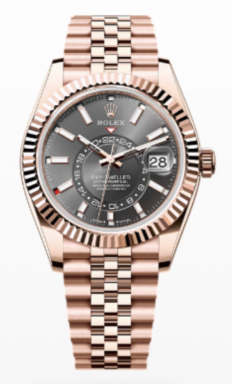 R Sky-Dweller 42mm Rhodium Dial Rose Gold Jubilee Bracelet 336935