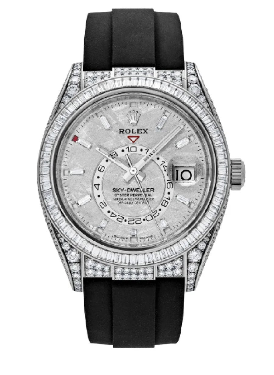 R Sky-Dweller Meteorite Diamonds Baguette Dial Factory Diamonds 336259TBR