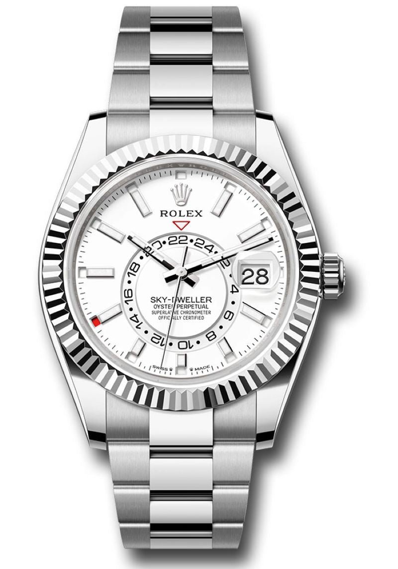 R Sky-Dweller White Index Dial Oyster Bracelet 336934