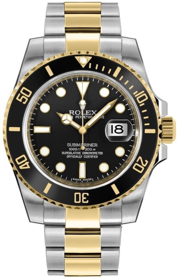 R Submariner Date 18K Yellow Gold/Steel Black Dial 116613LN