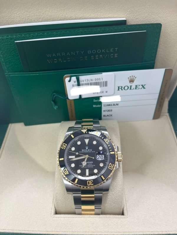 R Submariner Date 18K Yellow Gold/Steel Black Dial 116613LN - Image 2