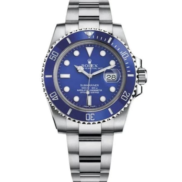 R Submariner Date 40mm White Gold Blue Dial Smurf (Reference 116619LB)