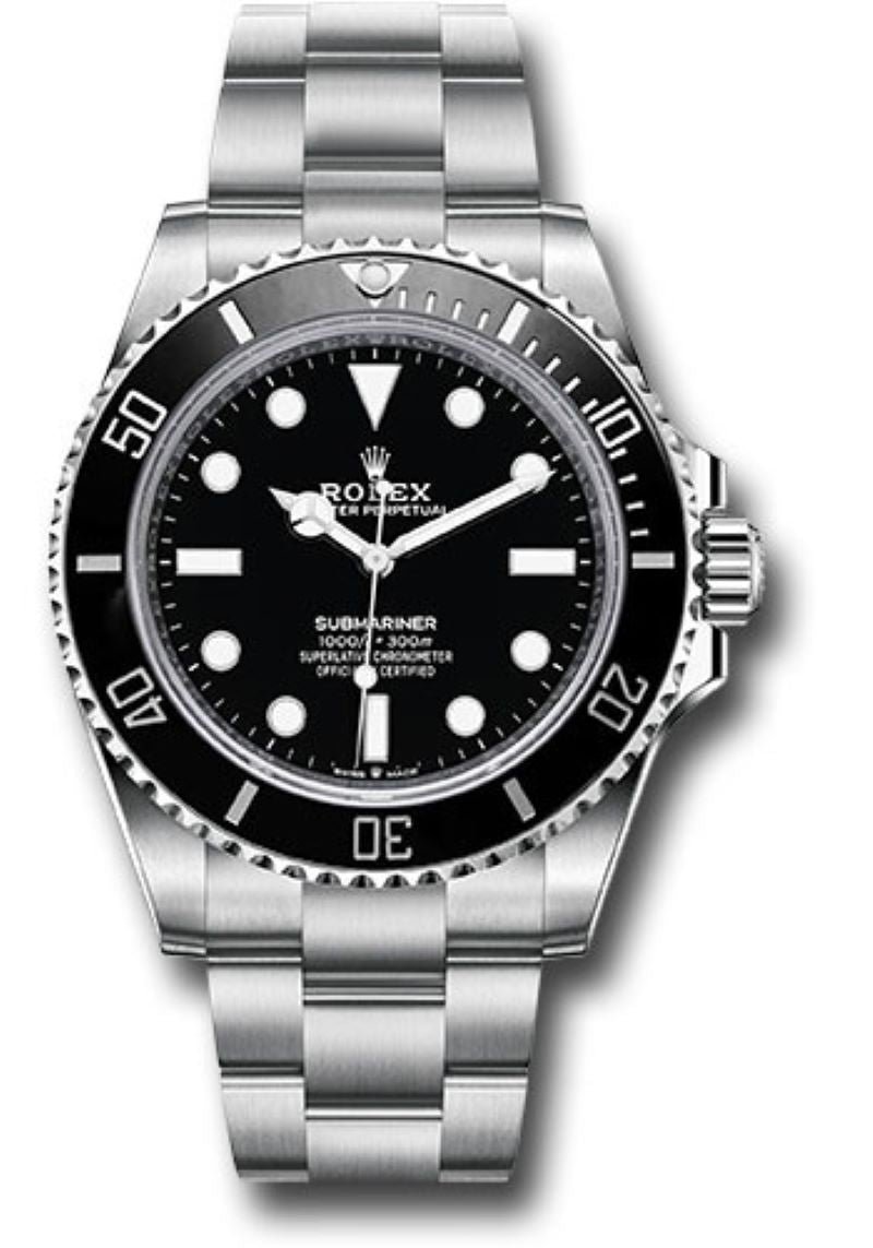 R Submariner (No Date) Black Dial No Date 124060