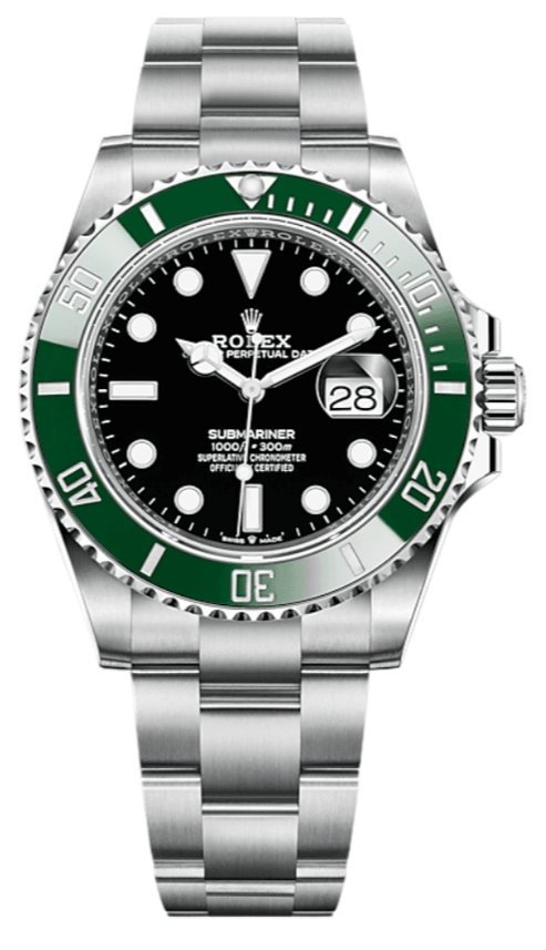 R Submariner Stainless Steel “The Starbucks” – “Kermit” Black and Green Bezel (Ref#126610LV)