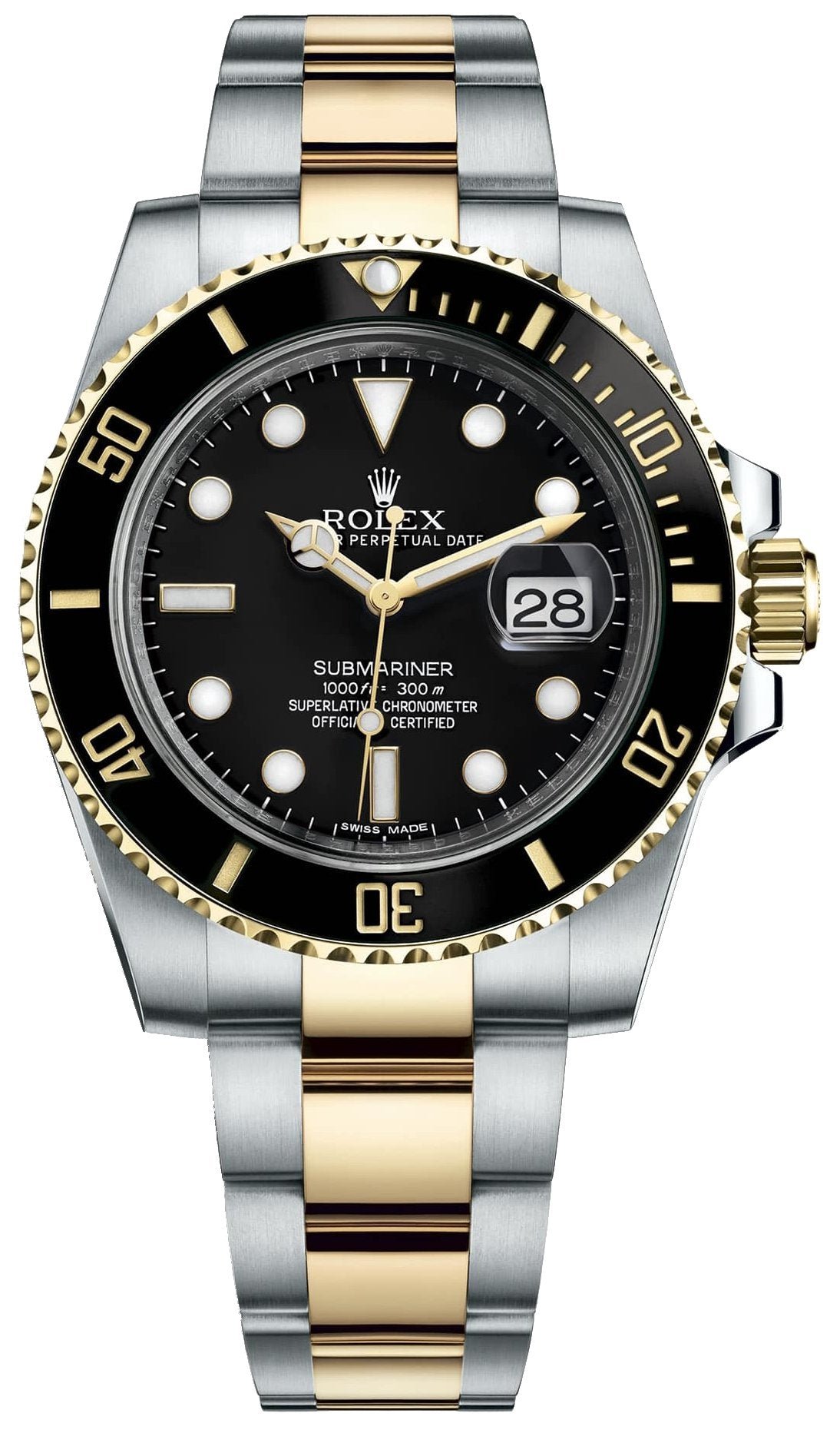 R Submariner Two-Tone Stainless Steel & Yellow Gold – Black Dial Ceramic Bezel (Ref# 126613LN)