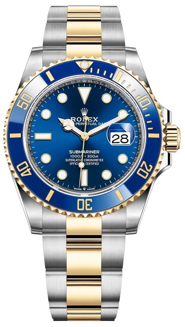 R Submariner Two-Tone Yellow Gold & Steel Rolesor - Blue Dial Ceramic Bezel (Ref# 126613LB)