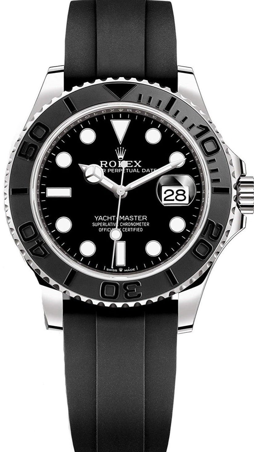 R White Gold Yacht-Master 42 Watch – Black Dial – Oysterflex Strap (Ref # 226659)