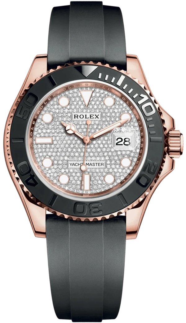 R Yacht-Master 40 Rose Gold Pave Diamond Dial 126655