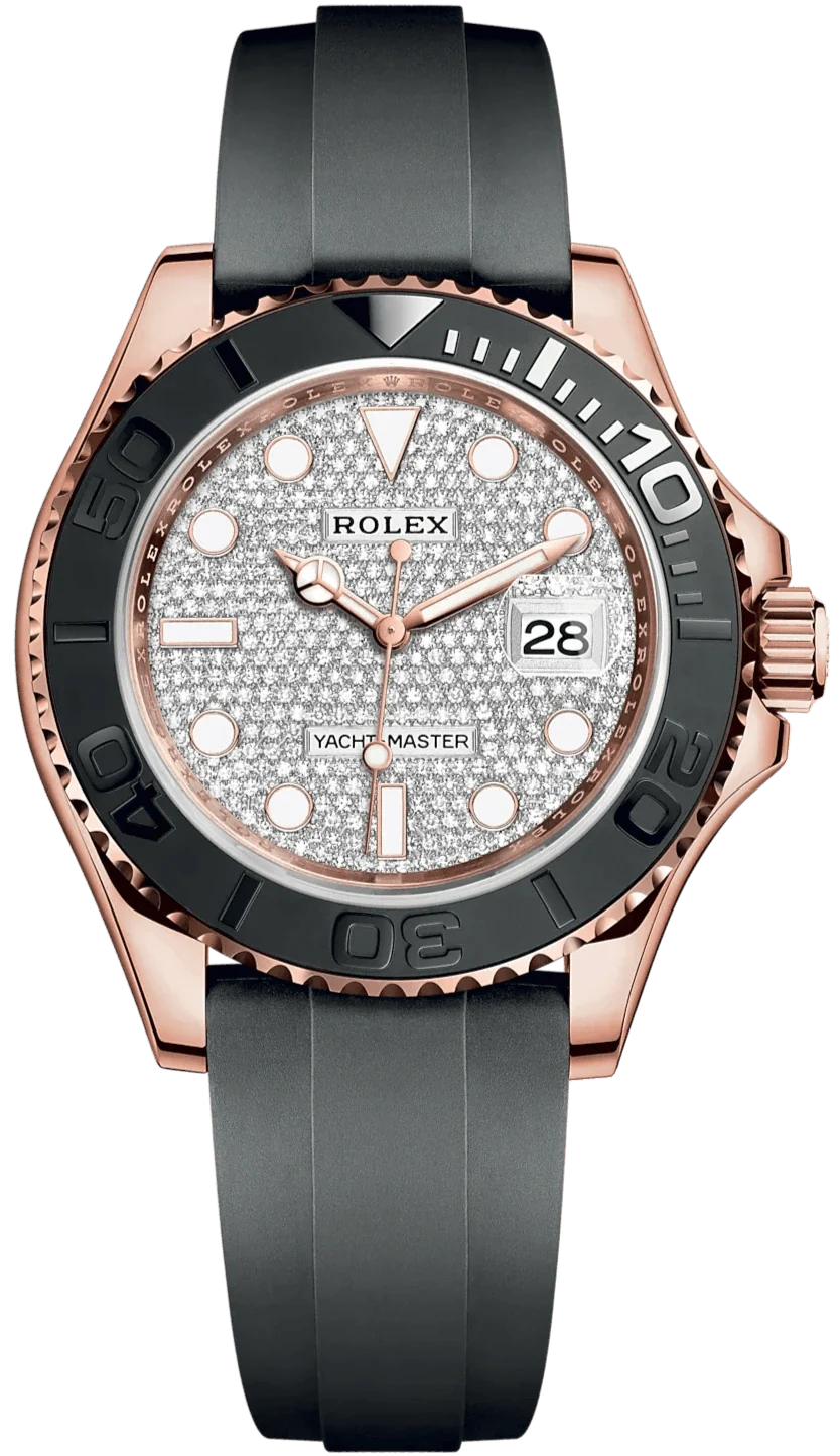 R Yacht-Master 40 Rose Gold Pave Diamond Dial 126655