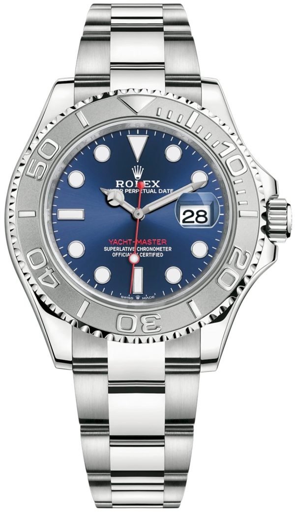 R Yacht-Master 40 Two-Tone Platinum & Steel Watch - Blue Sunray Dial (Ref# 126622)