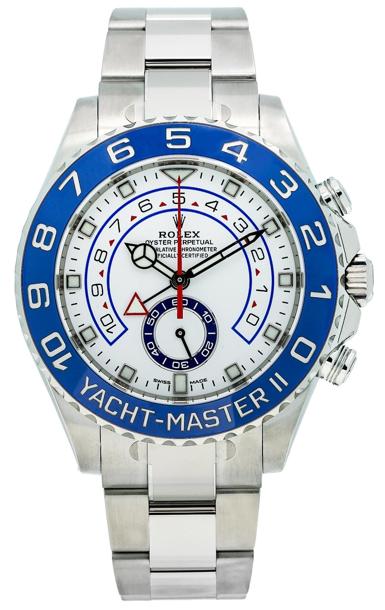 R Yacht-Master II Stainless Steel – Matte White Mercedes Dial (Ref# 116680)