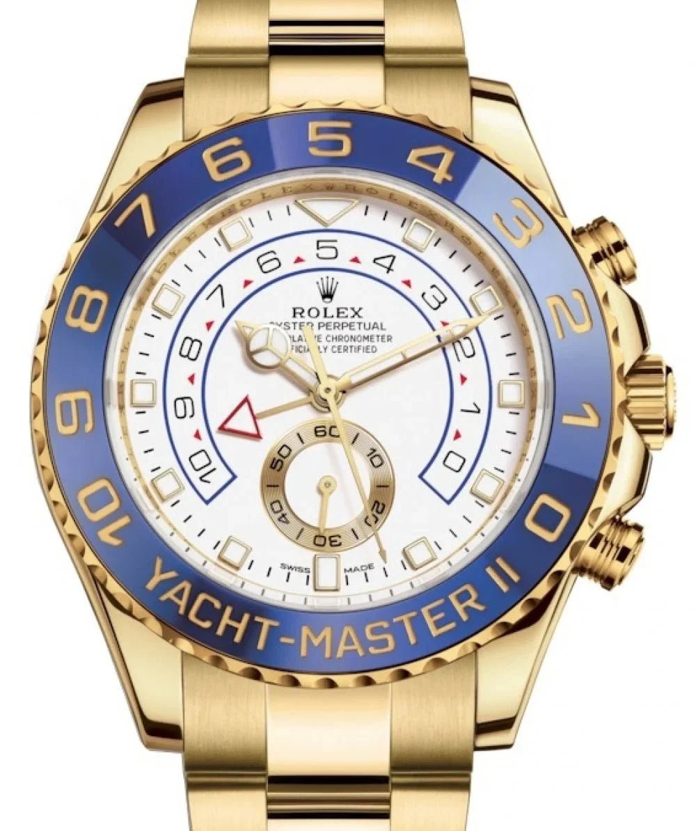 R Yacht-Master II Yellow Gold – Matt White Mercedes Dial (Ref# 116688)