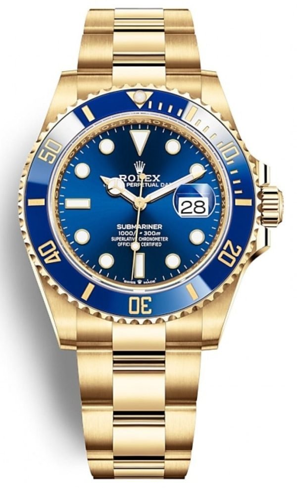 R Yellow Gold Submariner Date Watch - Blue Bezel - Blue Dial - (REF# 126618LB)